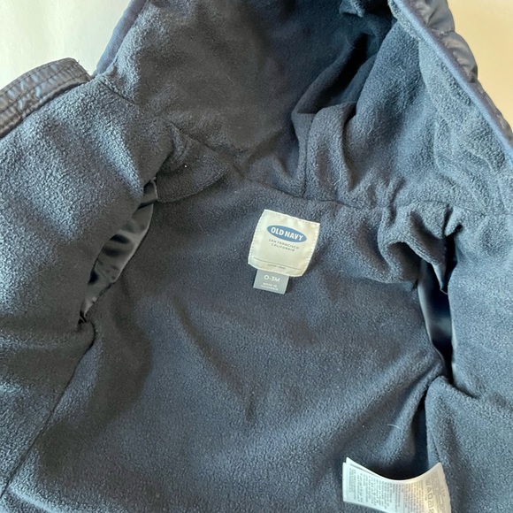 0-3 month baby navy puffer winter jacket - Picture 2 of 6